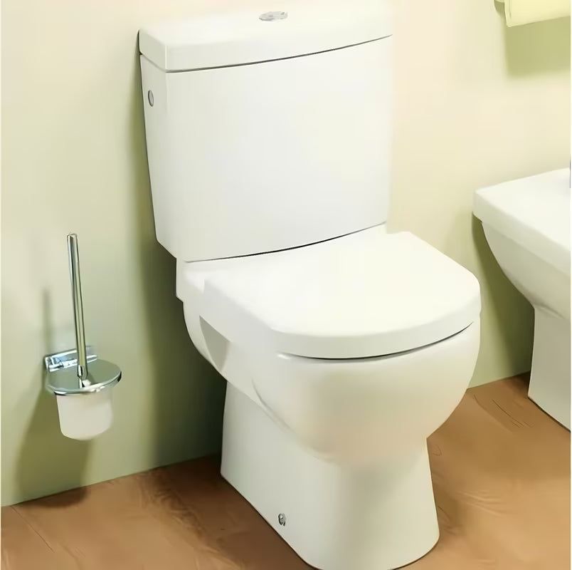 Biała miska WC kompakt MISKA wc Jika Mio z lejowym spłukiwaniem i odpływem Vario, bez spłuczki i deski.