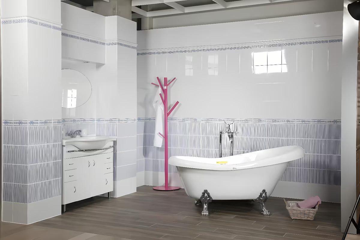 Biała szafka łazienkowa Keramia Pro s z ceramiczną umywalką