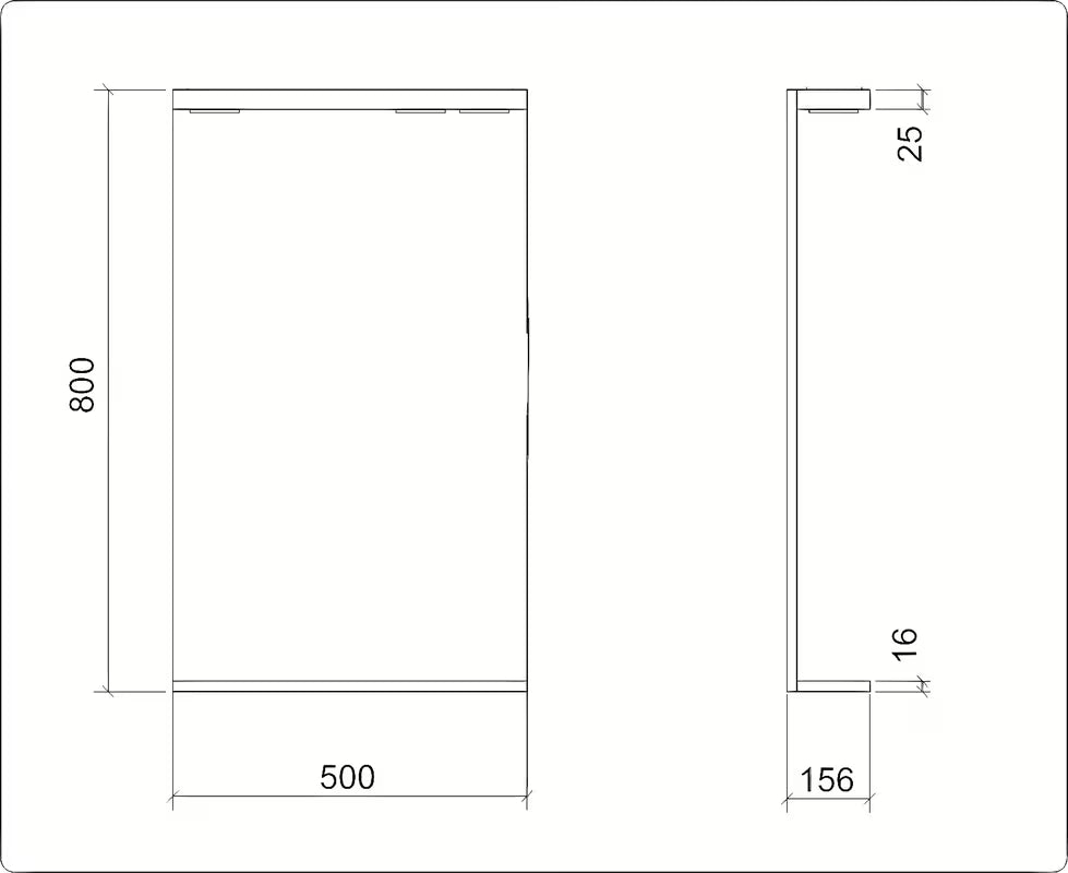 Prostokątne LUSTRO led Keramia Pro 50x80 cm z białą ramą, montaż pionowy, stopień ochrony IP44.