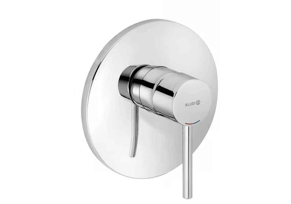Kludi Chrome jednouchwytowa podtynkowa bateria prysznicowa w wykończeniu chrom bez elementu podtynkowego.