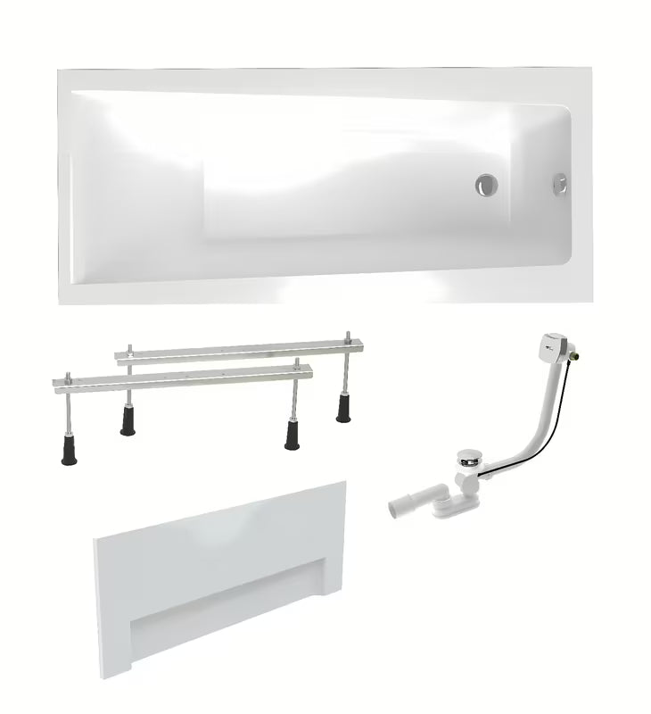 Prostokątna wanna akrylowa Laguna Idea Plus 170 x 75 cm z możliwością montażu w wersji lewej lub prawej