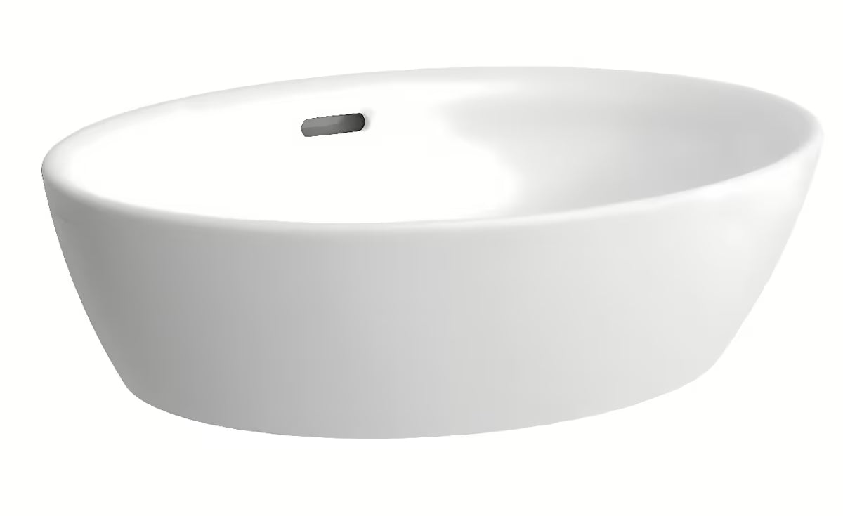 Laufen Pro umywalka nablatowa 52 x 39 cm w białej ceramice bez otworu na baterię
