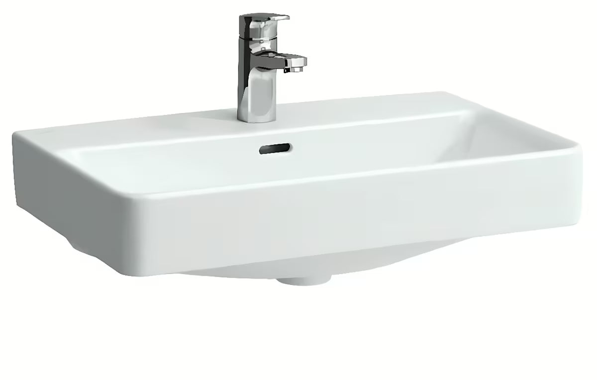 Umywalka wisząca Laufen Pro S 60x38 cm w kolorze białym z przelewem i otworem na baterię pośrodku