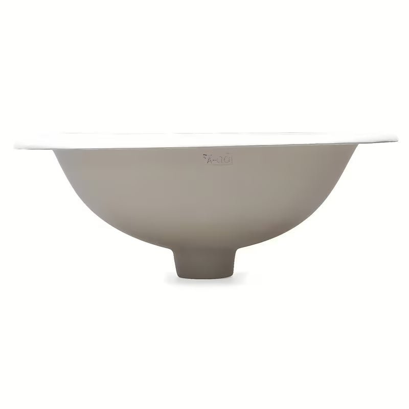 Biała ceramiczna umywalka wpuszczana w blat Multi Eur z otworem na pro baterię pośrodku, 51x45,5 cm.