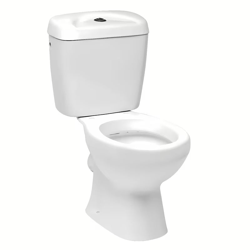 Biała KOMPAKT wc Multi Eur w klasycznym stylu, z odpływem poziomym i mechanizmem DualFlush