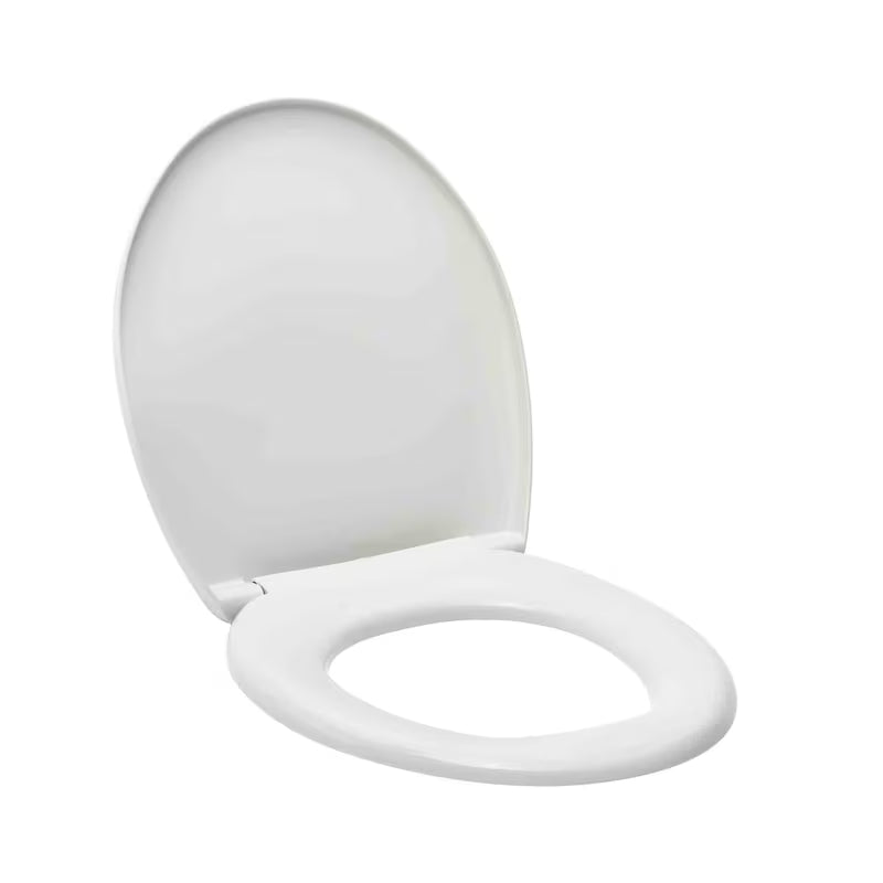 Biała DESKA sedesowa Multi Universal z termoplastu z plastikowymi zawiasami i ukrytym mocowaniem.