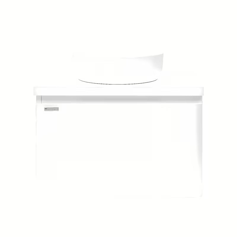 Wisząca szafka pod umywalkę Naturel Ancona 80x46 cm w kolorze białym, z połyskiem