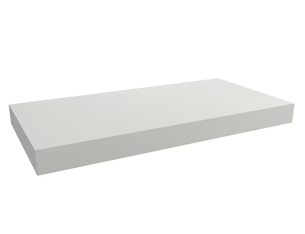 Wisząca blat łazienkowy Naturel Dolce w kolorze biały mat (white matt), o wymiarach 100x50x8 cm.