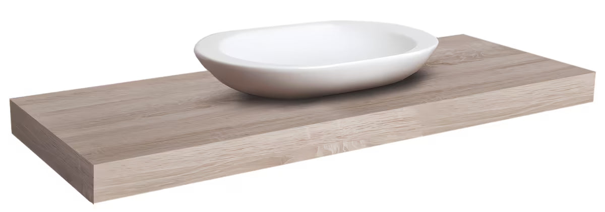 Blat łazienkowy Naturel Dolce w dekorze dąb bardolino pro pod misę umywalkową