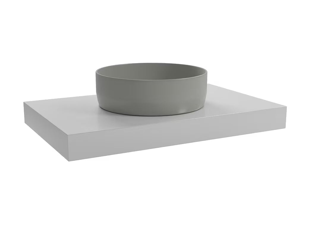 Wisząca blat pod umywalkę nablatową Naturel Dolce 80x50x8 cm w kolorze glossy white