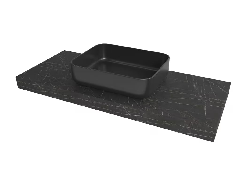 Blat łazienkowy Naturel Dolce 80x50x8 cm w dekorze Pietra Grigia z matową powierzchnią