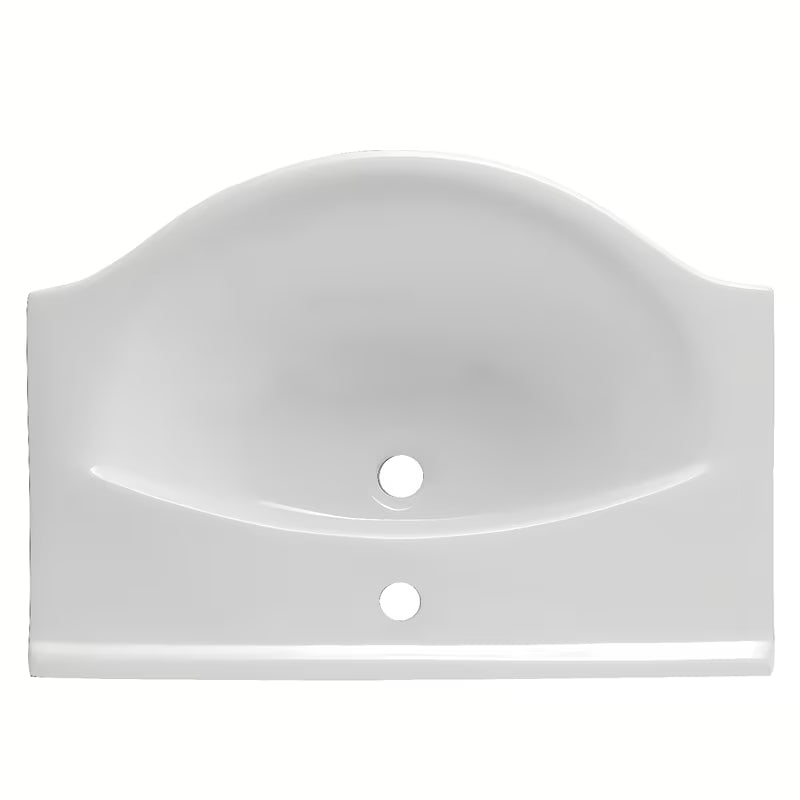 Biała ceramiczna umywalka meblowa Naturel Pro 70x51 cm z otworem na pro baterię pośrodku