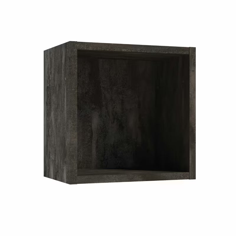 Czarny wiszący regałowy pojemnik Naturel Stilla do łazienki o wymiarach 30x30x20 cm.