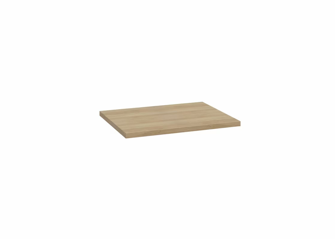 Brązowy blat maskujący Naturel Stilla w dekorze buk truflowy z laminatu pro meble łazienkowe