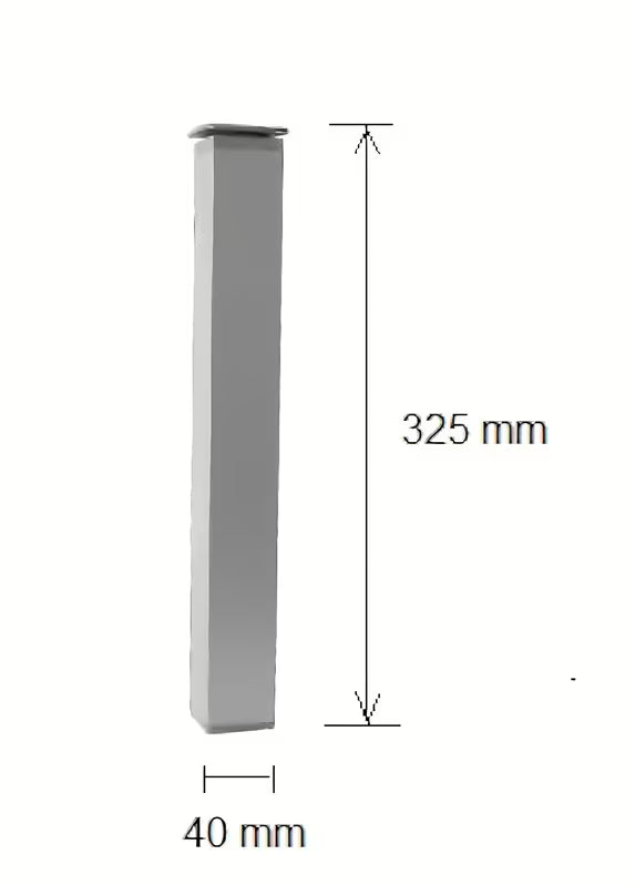 Noga meblowa Naturel Vario Dekor w wykończeniu aluminiowym, dekoracyjna noga z regulacją wysokości do mebli wiszących.