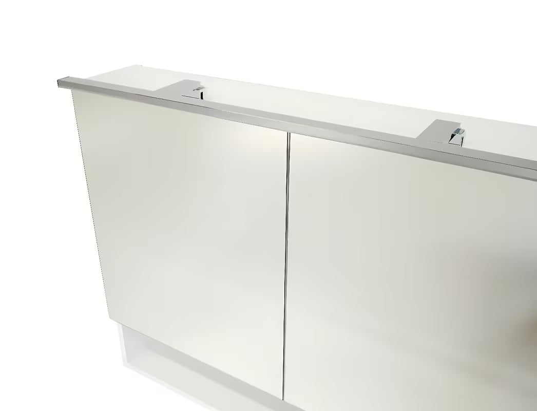 Szafka lustrzana Naturel Vario w kolorze biały mat z lustrzanymi drzwiczkami