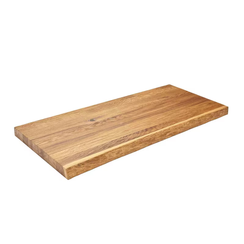 Blat z litego dębu blat łazienkowy Naturel Wood w matowym, transparentnym wykończeniu olejowanym