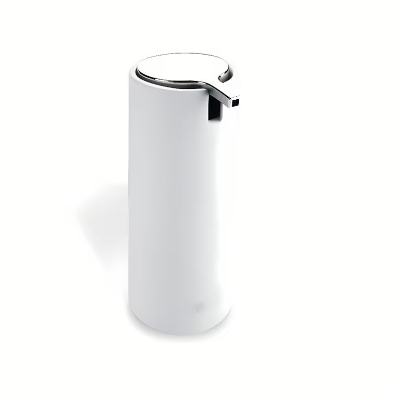 Biały dozownik do mydła w płynie Nimco Omi z polyresinu o pojemności 175 ml.