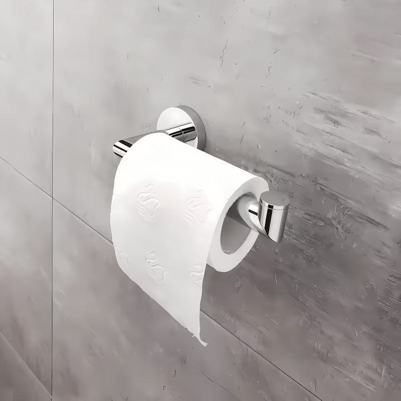 Chromowany uchwyt na papier toaletowy bez osłony Nimco Unix w masywnym wykonaniu