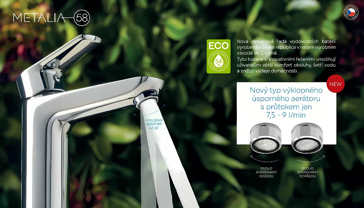 Novaservis Metalia 58 jednouchwytowa stojąca bateria umywalkowa z odpływem w wykończeniu chromowanym