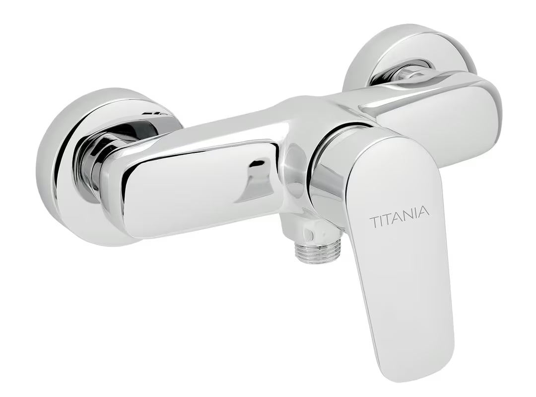 Novaservis Titania Pure jednouchwytowa ścienna bateria prysznicowa w wykończeniu chrom bez zestawu prysznicowego