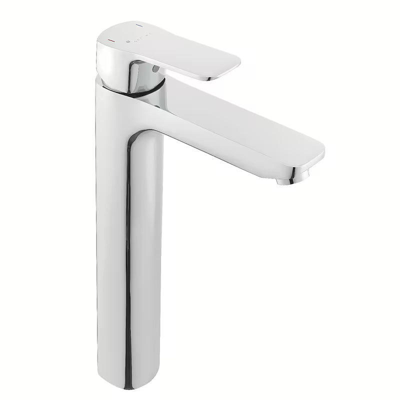 Optima Cube Way wysoka bateria umywalkowa w wykończeniu chrom z dźwignią