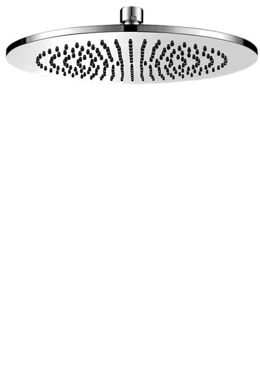 Okrągła mosiężna deszczownica Optima Chrome o średnicy 20 cm, w wykończeniu chromowanym