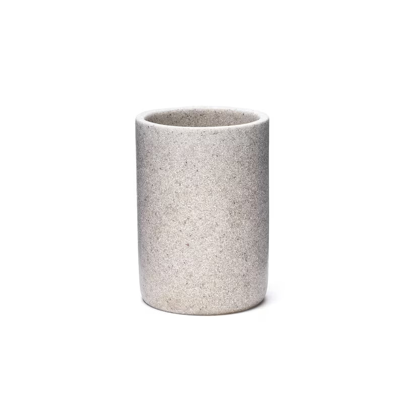 Pojemnik Optima Poly w kolorze light-limestone, z polyresinu, do łazienki