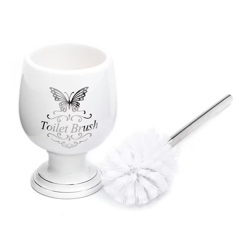 Biała ceramiczna wolnostojący SZCZOTKA do Wc Optima Provence do łazienki w stylu prowansalskim.