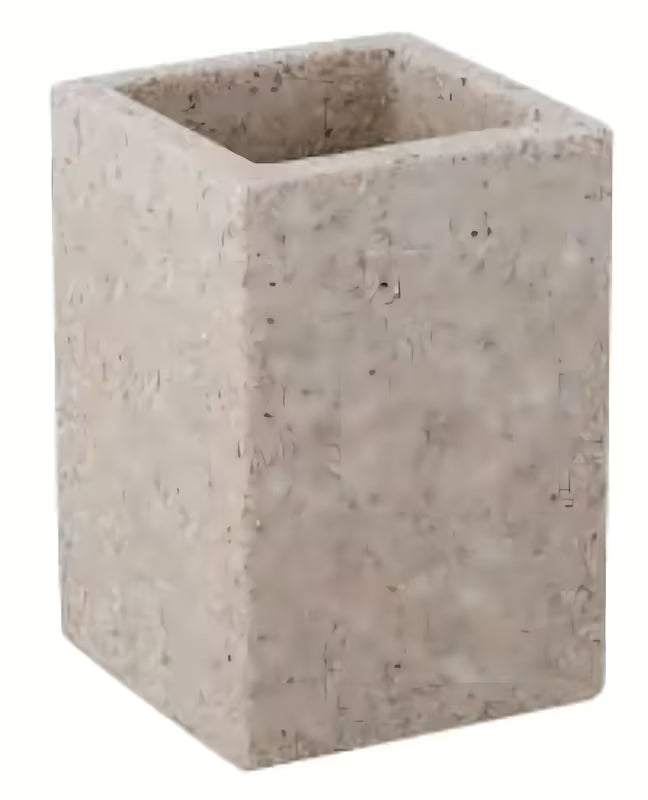 Wolnostojący łazienkowa pojemnik Optima Supera z polyresinu w kolorze light-limestone