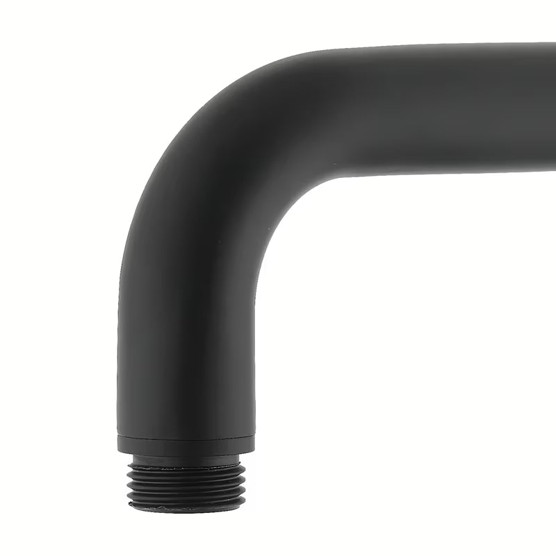 Matowoczarny ramię prysznicowe Paffoni Lux o długości 40 cm do prysznice