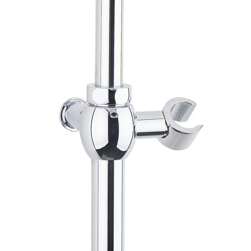 Metalowy system prysznicowy Paffoni Ricordi w designie retro z deszczownicą i słuchawką prysznicową w wykończeniu chrome.