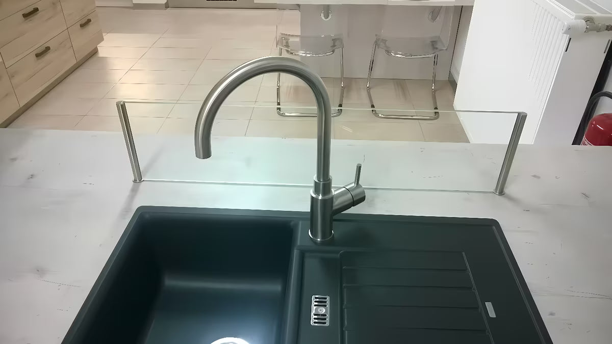 Paffoni Vallone ze stali nierdzewnej bateria zlewozmywakowa Supersteel z obrotowym ramieniem