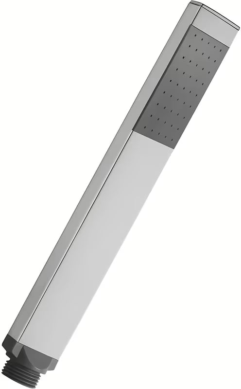 Chromowana rączka prysznicowa Paffoni o nowoczesnym, kwadratowym designie z jedną funkcją.