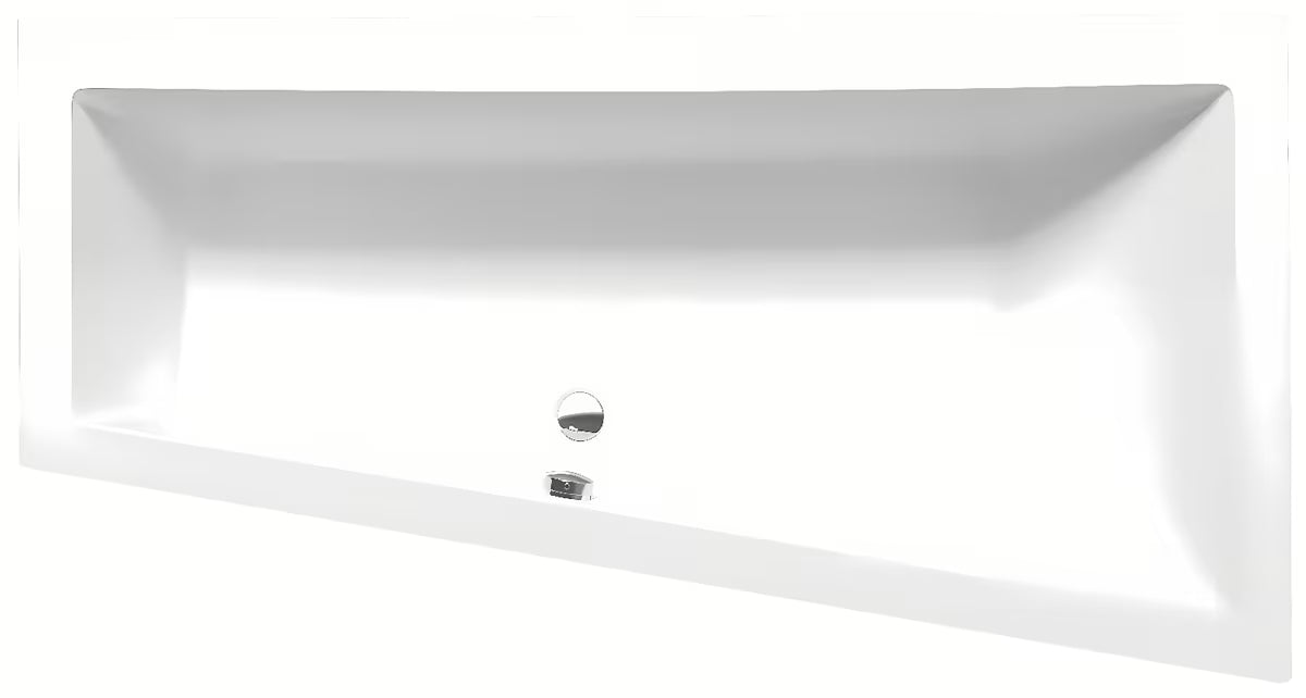 Polysan Andra asymetryczna wanna prawa 180 x 90 cm z akrylu