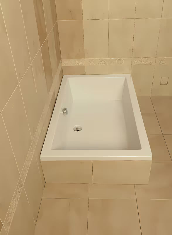 Biały brodzik prysznicowy prostokątny Polysan Deep z akrylu Akripol 120x75 cm z otworem przelewowym.
