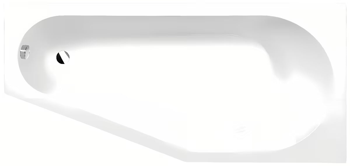 Asymetryczna wanna akrylowa Polysan Tigra prawa 150 x 75 cm