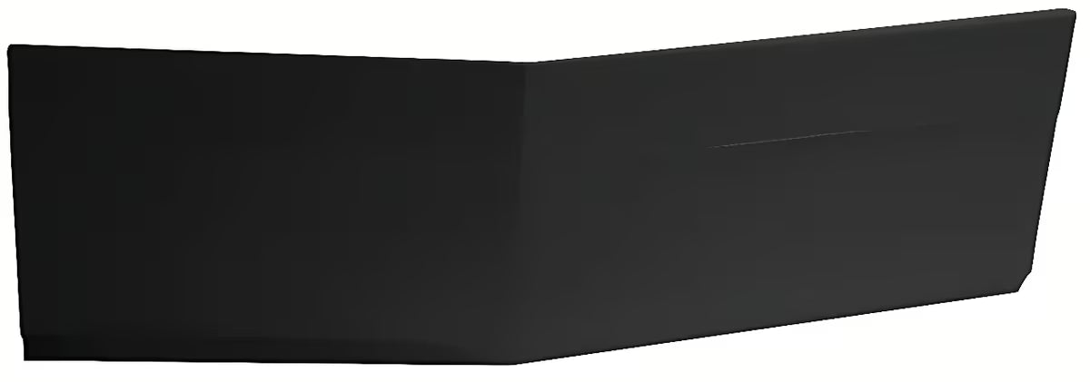 Przedni lewy panel do wanny Polysan Tigra w matowej czerni, wykonany z akrylu