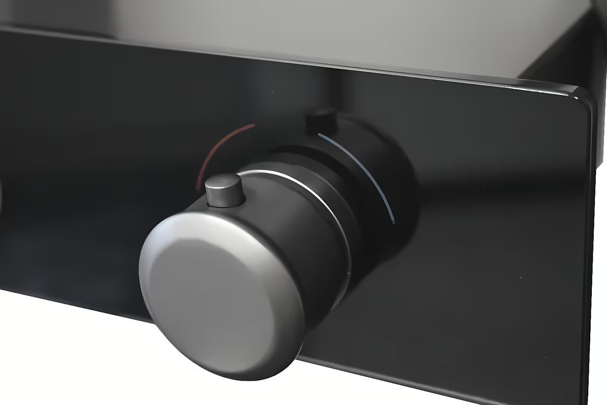 System prysznicowy Rav Slezak metal grey z deszczownicą ⌀ 300 mm i 3-funkcyjną słuchawką prysznicową