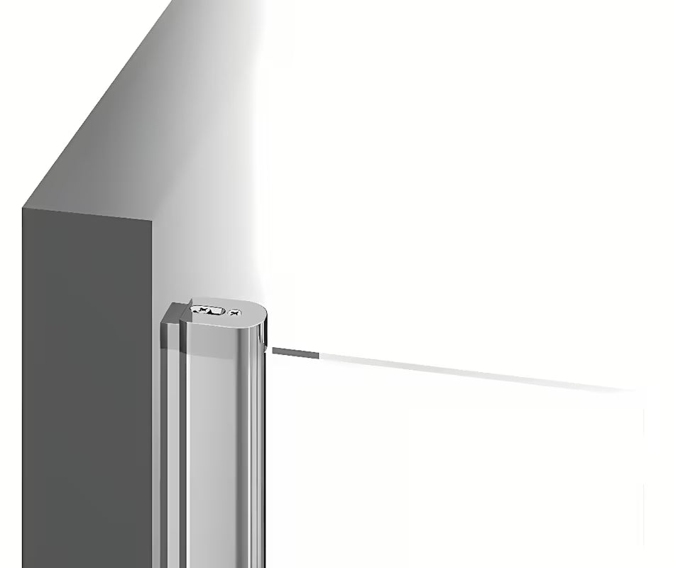Ravak Chrome drzwi prysznicowe 90 cm w błyszczącym chromie, z przezroczystym szkłem i otwieraniem wahadłowym