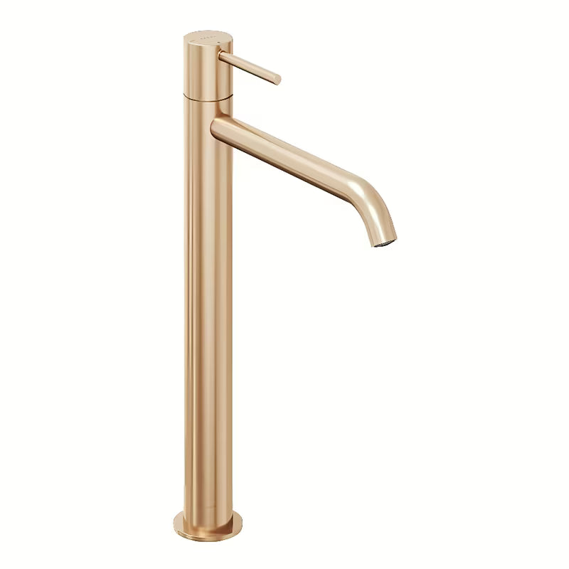 Wysoka stojąca bateria umywalkowa Ravak Espirit w wykończeniu Rose Gold Brushed bez odpływu
