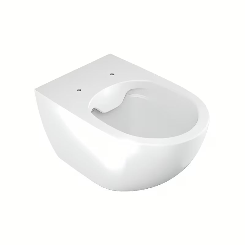 Biała miska WC wisząca Ravak Vita RimOff bez klasycznego kołnierza spłukującego z ukrytym mocowaniem EasyFix.