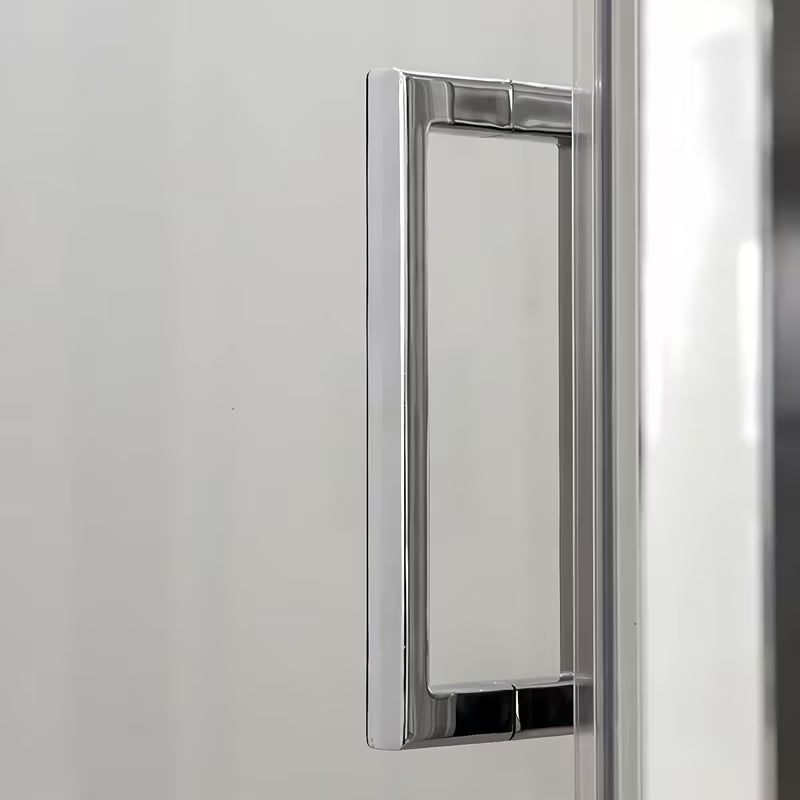 Roth Ambient Line przesuwne drzwi prysznicowe do wnęki 150 cm w błyszczącym chromie z przezroczystym szkłem