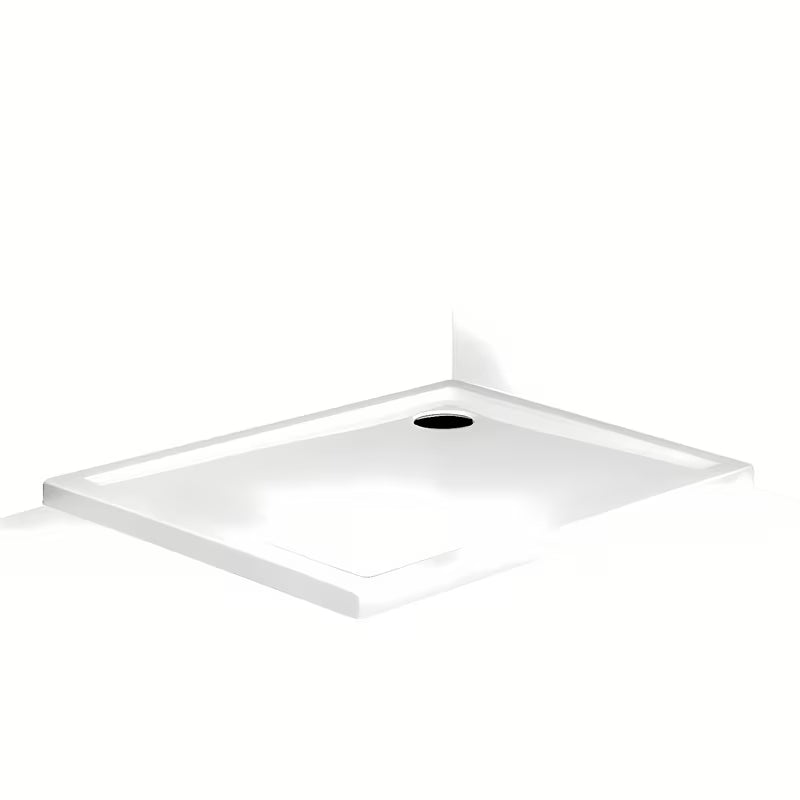 Brodzik prysznicowy prostokątny Roth Flat Kvadro 80x90 cm z białego akrylu z niskim wejściem