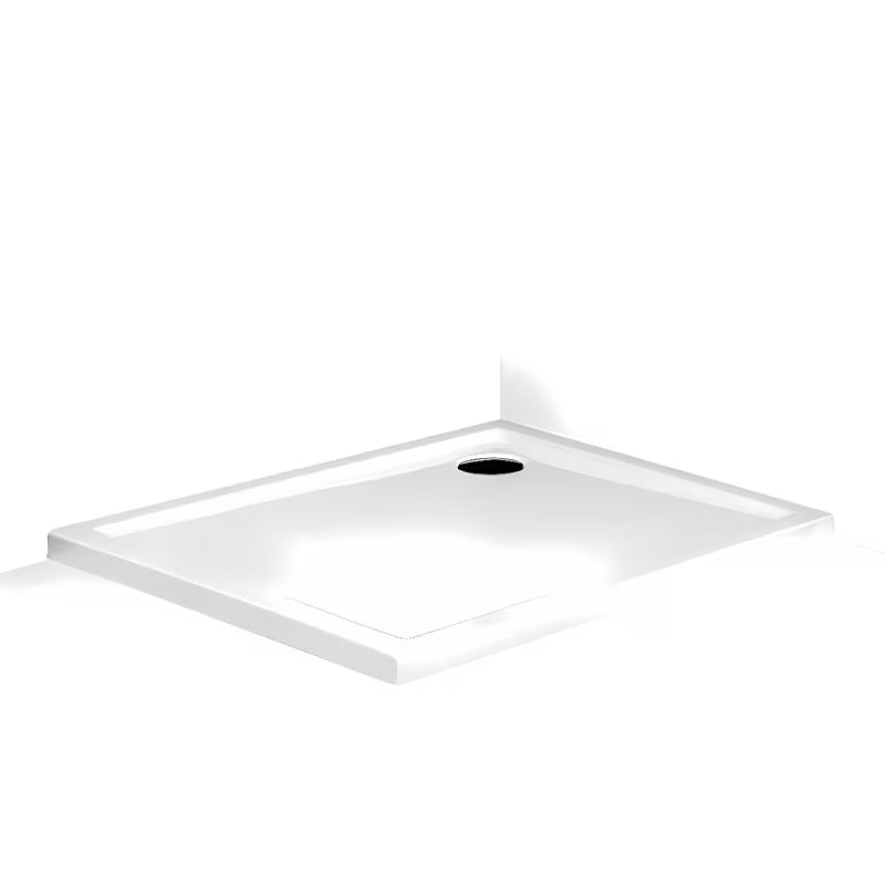 Prostokątna niska brodzik prysznicowy Roth Flat Kvadro 150x80 cm z białego akrylu