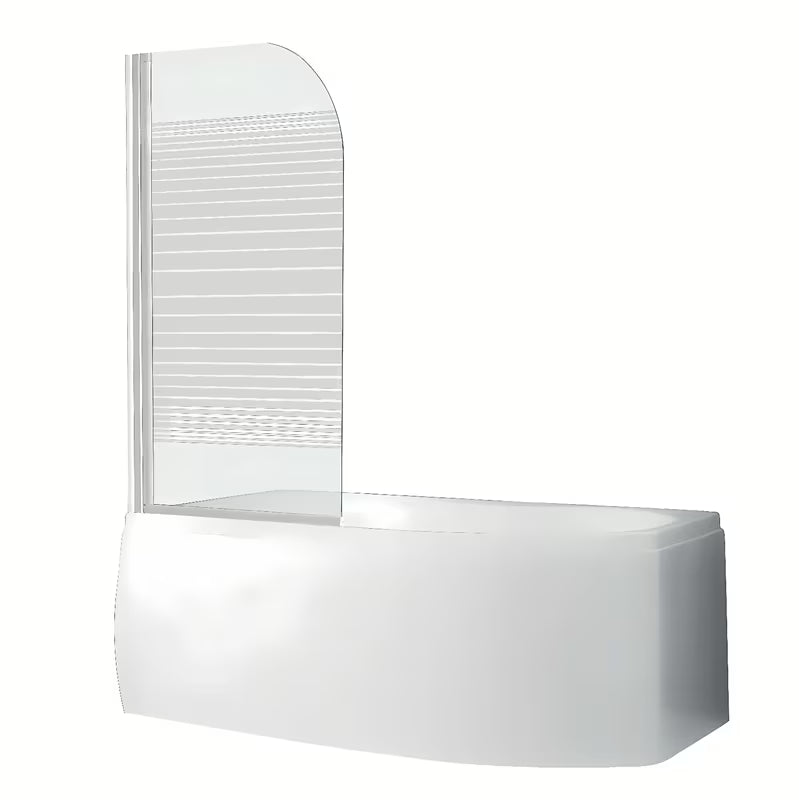 Roth Screen parawan nawannowy 130x75 cm z białym profilem i dwustronnym otwieraniem
