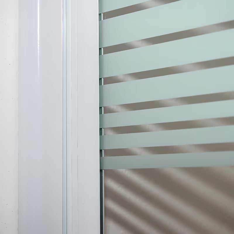 Roth Screen parawan nawannowy 130x75 cm z białym profilem i dwustronnym otwieraniem
