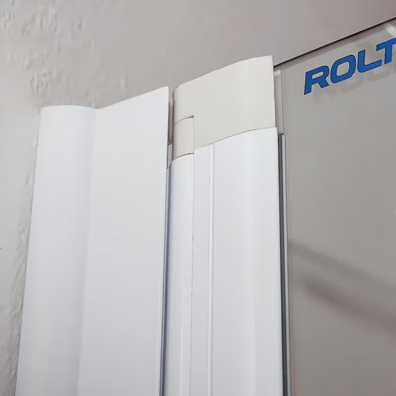 Roth Screen parawan nawannowy 130x75 cm z białym profilem i dwustronnym otwieraniem
