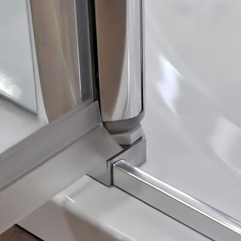 Drzwi prysznicowe Roth Tower Line 90 cm w połyskującym chromie z przezroczystym szkłem