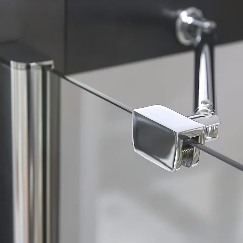 Roth Tower Line ścianka boczna do drzwi prysznicowych 90 cm w połyskującym chromie z przezroczystym szkłem